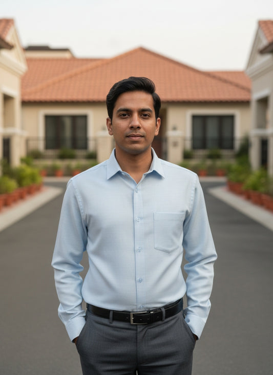 Lite Grey Shirt and Black Pant Combo