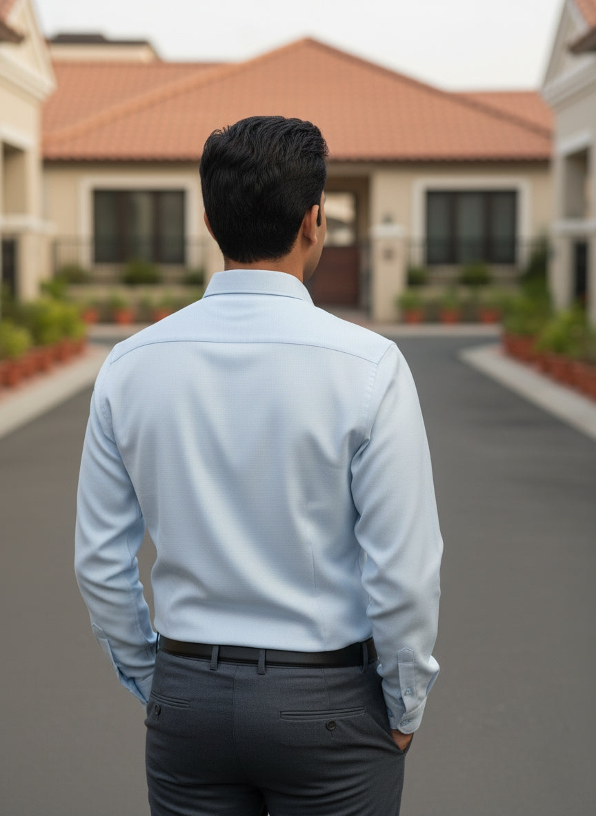 Lite Grey Shirt and Black Pant Combo