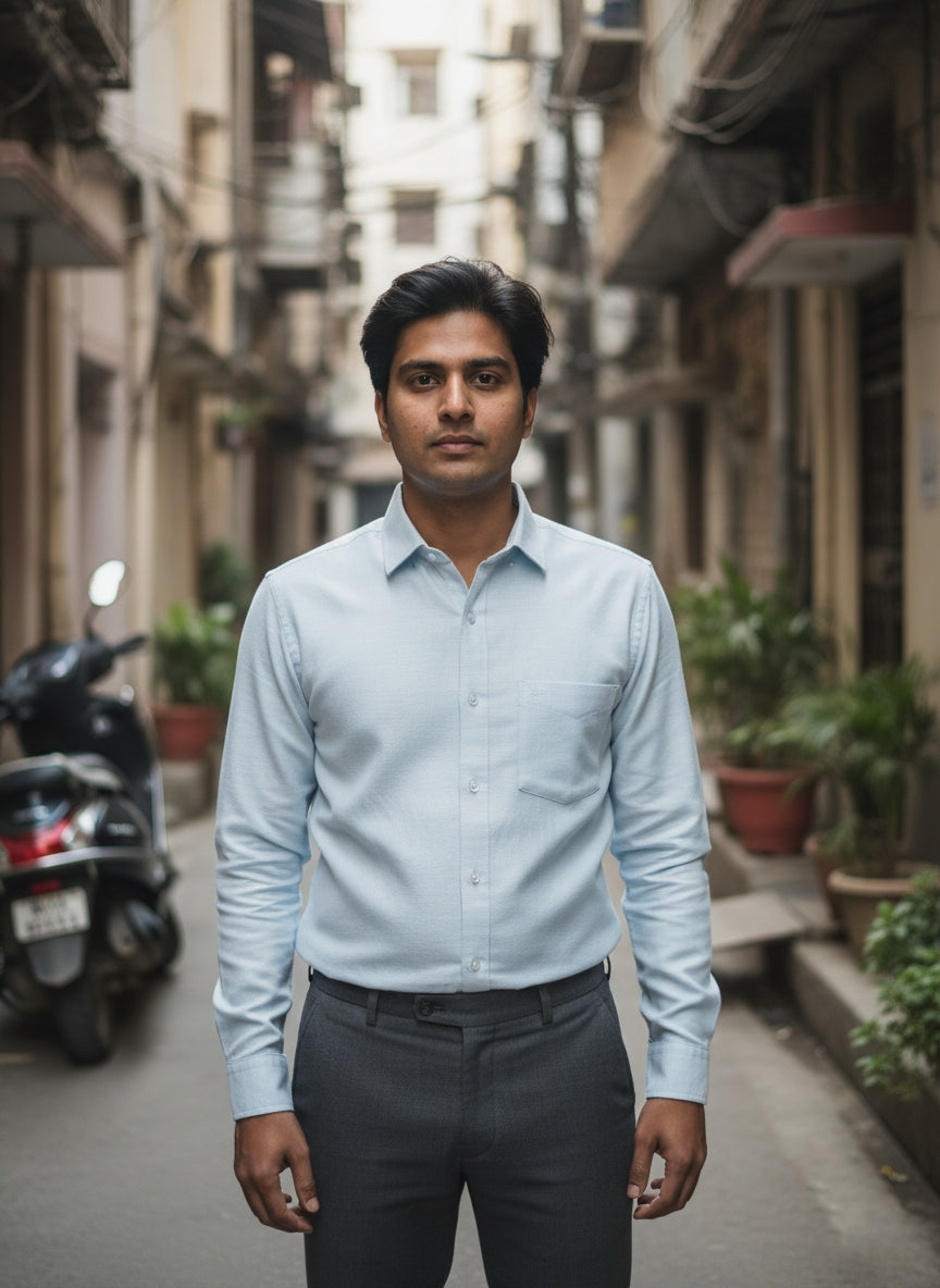 Lite Grey Shirt and Black Pant Combo