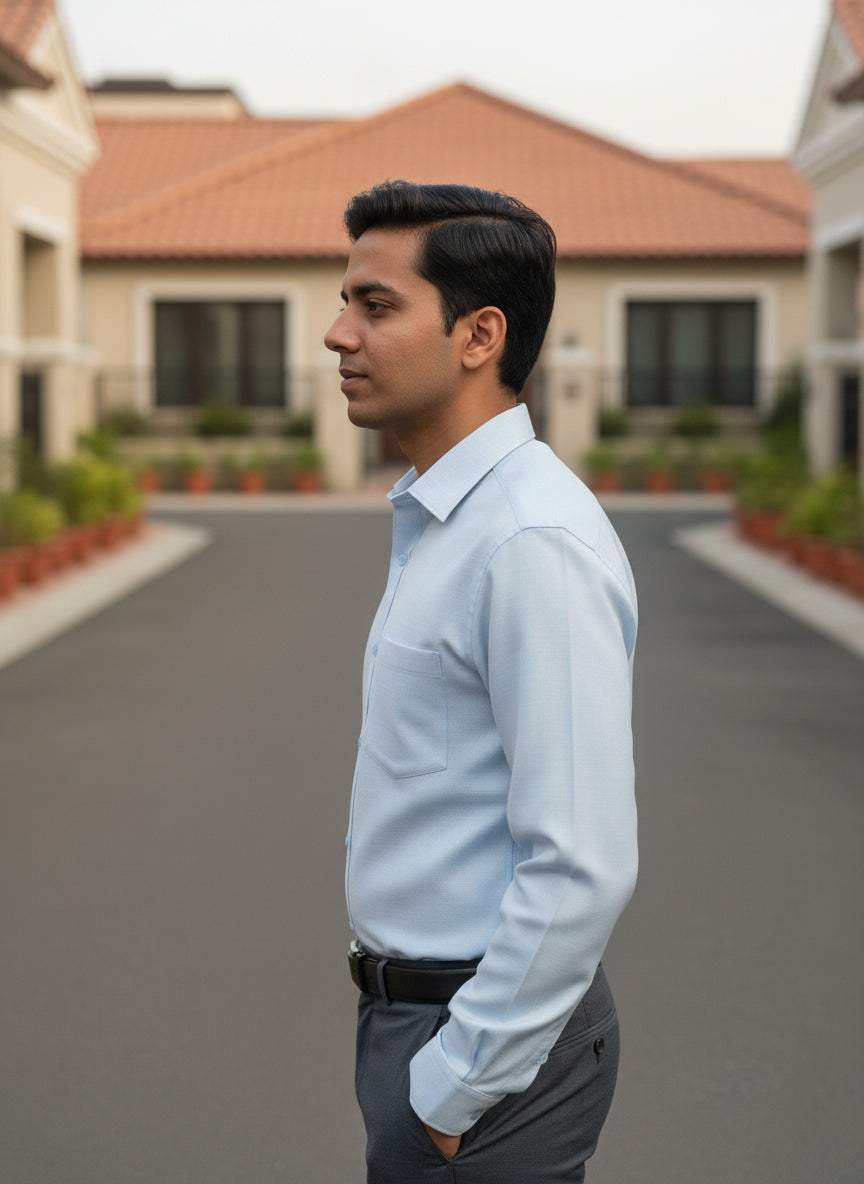 Lite Grey Shirt and Black Pant Combo