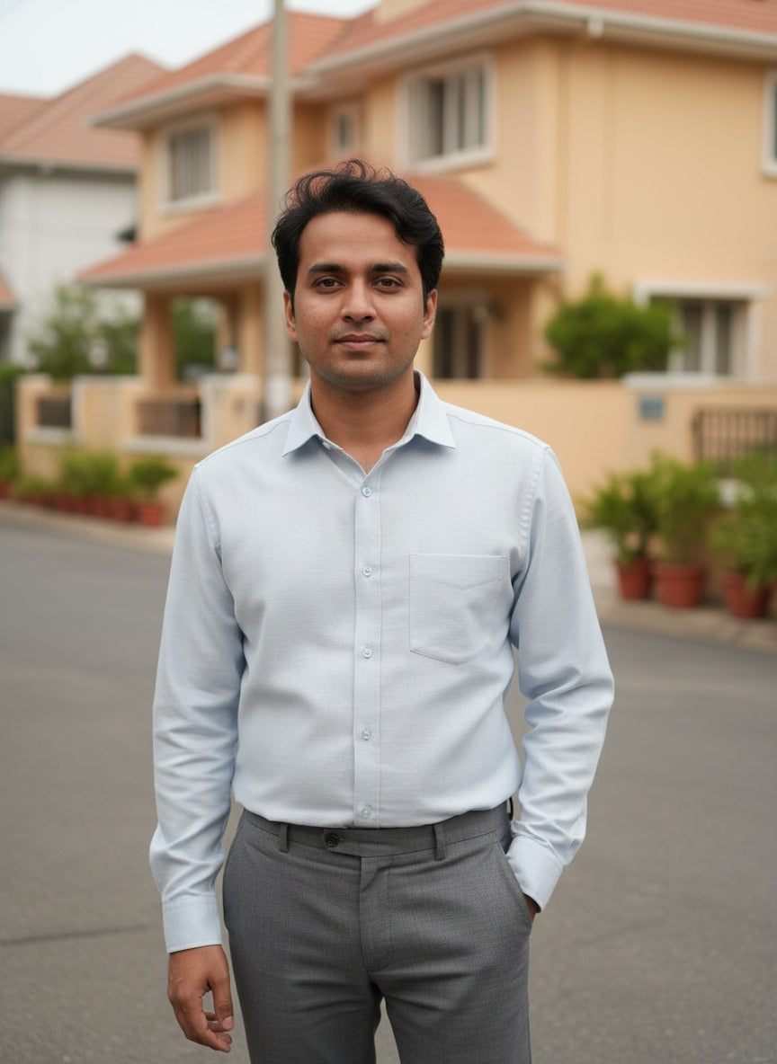 Lite Grey Shirt and Black Pant Combo