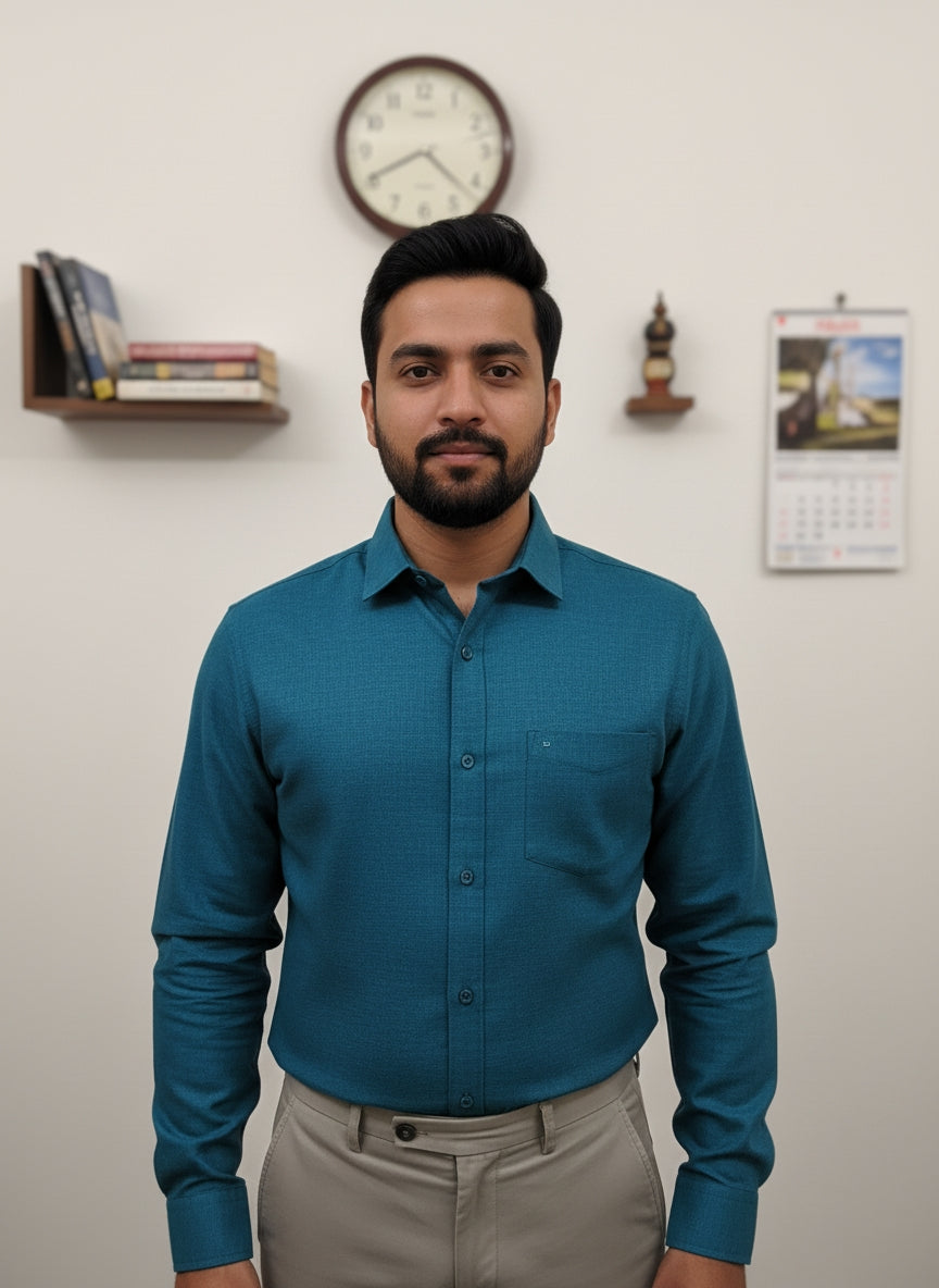 Airforce Blue Shirt and Grey Pant Combo