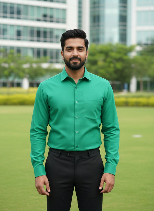 Green Shirt and Black Pant Combo