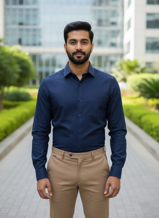 Navy Blue Shirt and Sandal Pant Combo