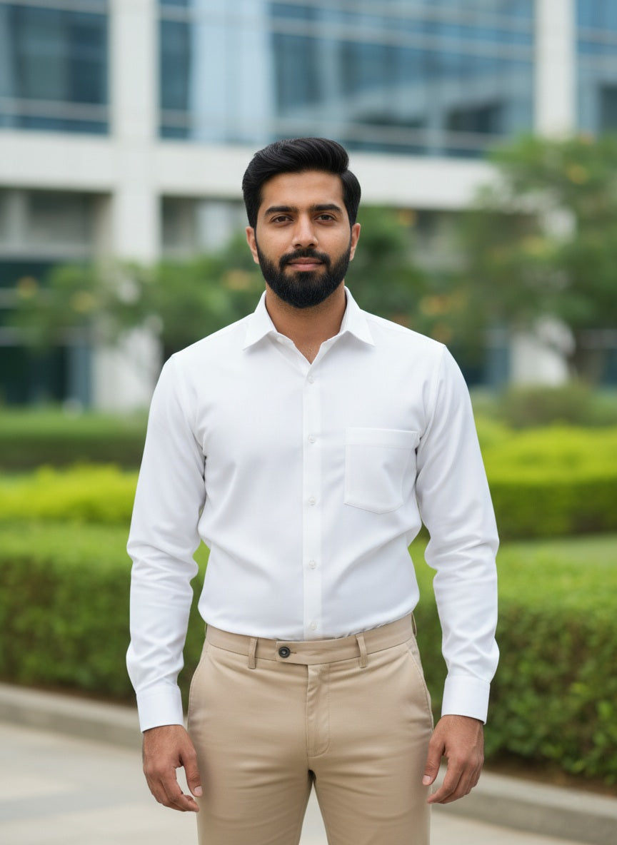 White Shirt and Sandal Pant Combo